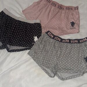 USPA Women’s Small Boxer Sleep Shorts Set